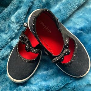 Toddler girl size 10 black Mary Jane slip ons